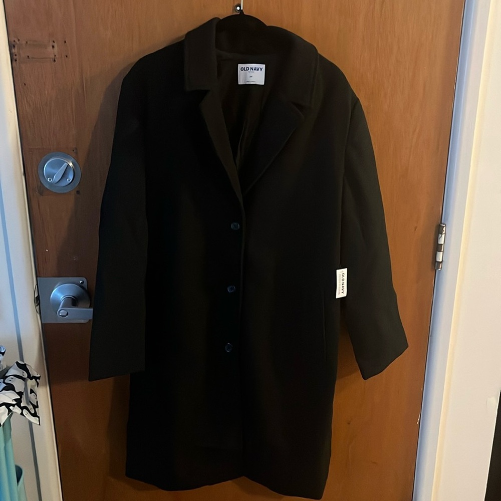 BNWT Old Navy black car coat